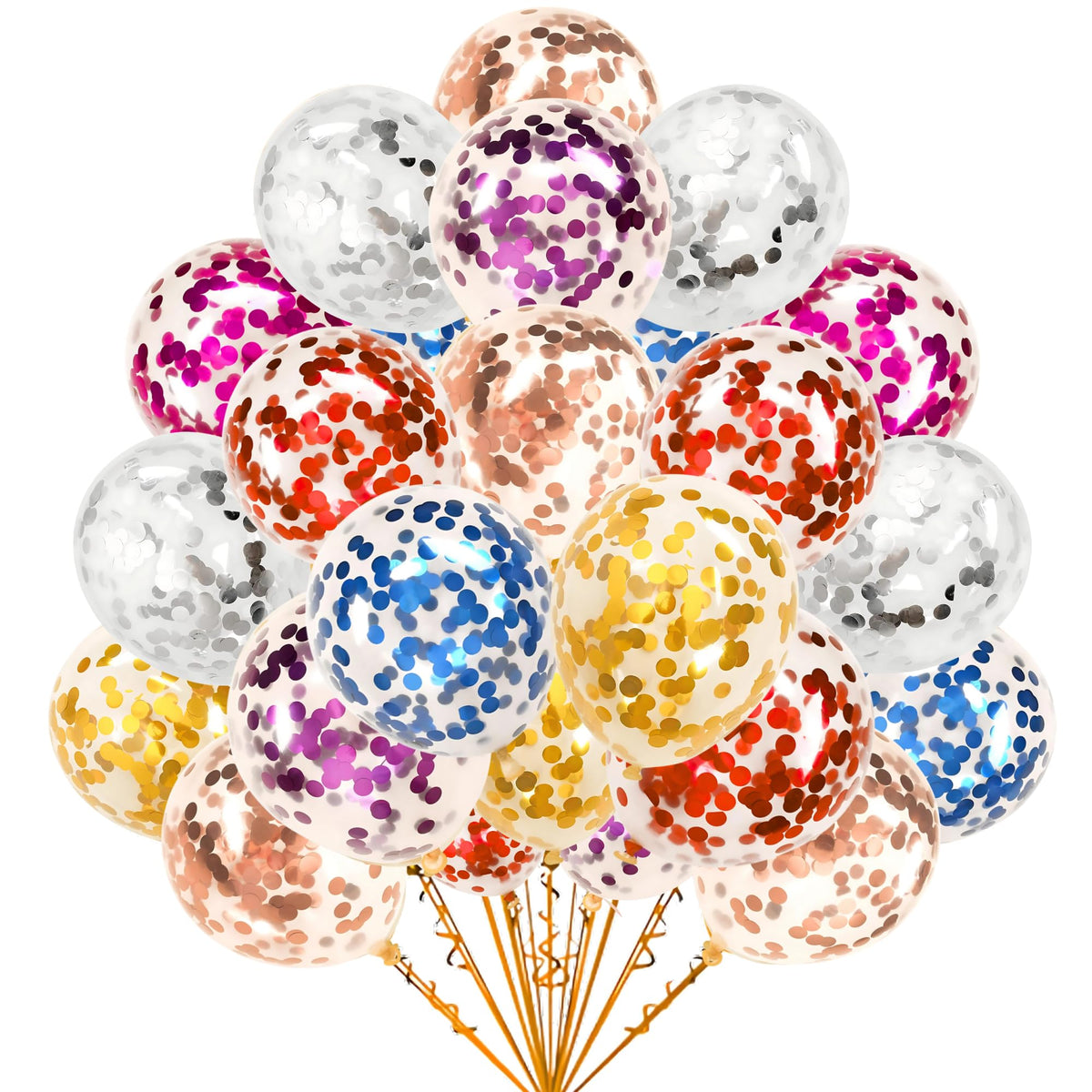 Mystic Toy Store 50 Pcs Confetti Balloons For Birthday Decoration Kit Multicolour Boys Girls Kids Men Women Pack Items Itm Set P