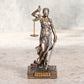 Veronese Design Lady Justice Miniature Figurine, 4 Inch Resin, Hand Painted, Bronze, Model WU78056AP