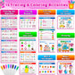 Curious 2 Learn Montessori Preassembled Busy Book For Toddlers Ages 3 And Up, Pre K Preschool Learning Activities Book - Autism Sensory Learning & Education Toys Kindergarten Workbook (Pink)