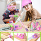 Kids Tool Set with Electric Toy Drill Chainsaw Jigsaw Toy Tools for Girl, Realistic Kids Power Construction Pretend Play Tools S