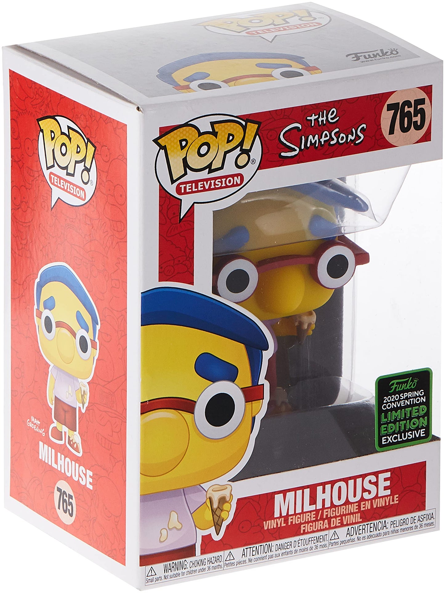 Funko POP! Milhouse (ECCC) Exclusive #765 - 3.75 inches, Multicolor, Plastic
