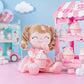 Gloveleya Baby Doll Gifts Plush Curly Girl Toys With Love 16' Pink
