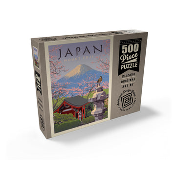 Mypuzzle Japan: Mount Fuji, Vintage Poster - Premium 500 Piece Jigsaw Puzzle For Adults