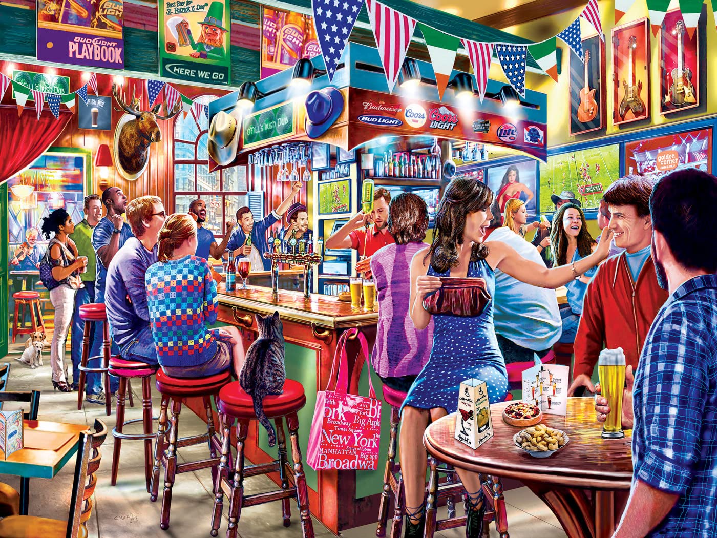 Masterpieces 550 Piece Jigsaw Puzzle For Adults And Family - Duffy'S Sports & Suds - 18'X24'