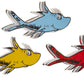 Eureka Back To School Dr. Seuss One Fish, Two Fish Paper Cut Out Classroom Decorations, 36 Pc, 5.5'' W X 5.5'' H