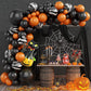 Halloween Balloon Garland Arch Kit, Black Orange Balloon Arch Garland Kit With Foil Cat Pumpkin Balloon And Marble Balloons For Halloween Birthday Anniversary Engagement Graduation Party Decorations