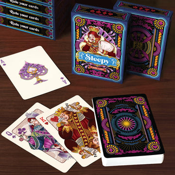 99Fox Sleepy Playing Cards For Teens Adults Friends Family Night Funny Royalty Decks