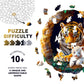 Wooden Puzzles for mature-themeds  Unique Animal Shaped mature-themeds Puzzle  Tiger Family Wooden Jigsaw Puzzles mature-themed  Challenging Creative Gifts Family Games 11.4 * 11.4in 200pcs
