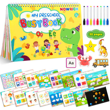 Preschool Toddler Learning Activities, Dinosaur Busy Book For Toddlers 1-3, Montessori Search And Find Educational Game For 3-6