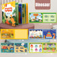 Mikneke 4 Pack Diy Quiet Book For Toddlers, Montessori Busy Book For Kids To Develop Learning Skills, Dinosaur Sea Travel Space