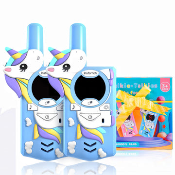Unicorn Walkie Talkies For Kids,Toys Gifts For 3 4 5 6 7 8 9 Year Old Boys Girls,3 Channels 2 Way Radio Toy, 2 Miles Range For O