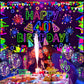 Neon Birthday Party Decorations Neon Happy 40th Birthday Banner Glow in The Dark Party Decorations with UV Black Light Reactive