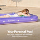 SLOOSH Inflatable Tanning Pool Lounger Float  70 x 46 Pool Floats mature-themed with Pillow  4 in 1 Suntan Tub Raft Floatie Sunbathing Bed Lounge for Water Blow Up Kids Ball Pit Party Gifts  L-Purple Green
