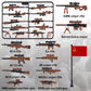MaozyHomie 44 Pcs  Pack Military 4 Countries  Accessories Toys Military Equipment Battle Blocks Bricks Compatible with Major Brand  3 Years Old and up