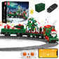 Mould King 12039 Christmas Train Building Block Kits, Electric Led Light,Train Track Vehicle Model Building Sets With Motors,Train Model Kits For Kids Age 8+/Adults-922 Pieces