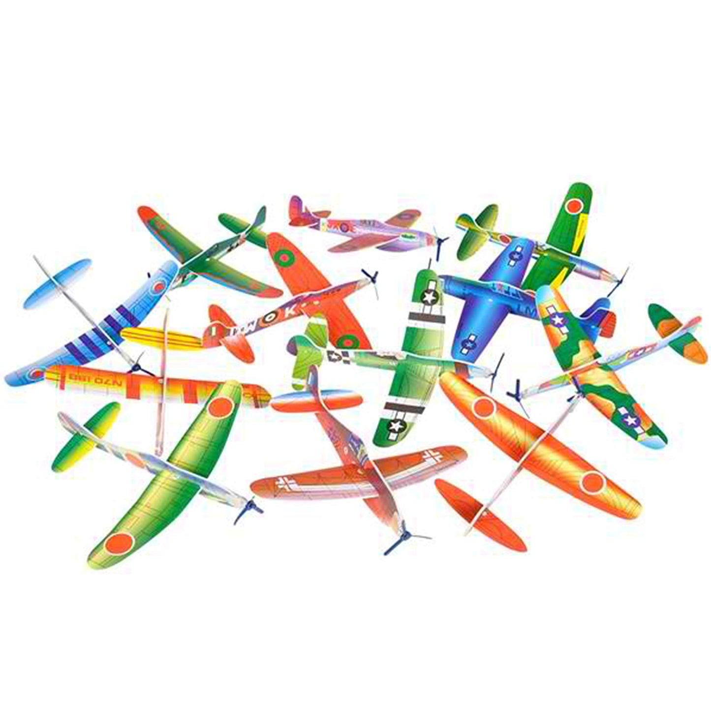 Big Mos Toys 24 Pack 8 Inch Glider Planes - Birthday Party Favor Plane, Great Prize, Handout Glider, Flying Models, Two Dozen