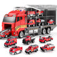 Temi Toddler Toys For 3 4 5 6 Years Old Boys, Die-Cast, Alloy Metal Emergency Fire Rescue Vehicle Transport Car / Truck Toys Set W/Play Mat For Age 3-9 Toddlers Kids Boys & Girls