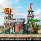BNG Medieval Castle Building Set for mature-themed 2 in 1 Knights Castle Building Blocks House Architecture Collection Toy Home Office Decor and Creative Gift for Teen 14+(2568PCS)