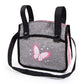 Bayer Design Dolls: Pram Xeo: Butterfly Grey & Pink - Matching Handbag, Adjustable Handle, For Dolls Up To 20'', Ages 3+