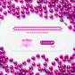 YAXINRUI 72 PCS Metallic Hot Pink Bead Necklaces, 33 Inch 7 mm Mardi Gras Beads Bulk Round Cancer Awareness Beads Necklaces for