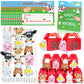 Jiytivity 38 Pcs Farm Animal Party Favors Include 12 Foldable Farm Boxes 12 Mini Stuffed Animals 12 Adoption Card 1 Adopt Sign 1