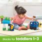Mega Brands MEGA BLOKS Green Town Charge & Go Bus Set, 36 Building Blocks, Ages 1+, Model HDX90, Plastic