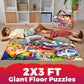 QUOKKA Giant Floor Puzzle for Kids Ages 4-6 - 2x3 Feet Extra-Thick 48 Pieces Toddler Puzzle Ages 3-5 - Firetrucks Educational Activity for Boys Girls - enhanced Box with Sturdy Handle & Magnetic