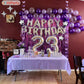 Silver Happy Birthday Balloons Banner, 3D Mylar Foil Letter Birthday Balloons With 6Pcs Star Balloons, Birthday Party Decoration