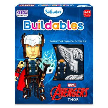 Skillmatics Kid Marvel Stem Building Blocks Toy  Buildables Thor, Gifts For Ages 8 & Up, Diy Action Toy Figures & Collectibles,