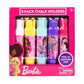 Sunny Days Entertainment Barbie Jumbo Chalk Holders | 5 Chalk Sticks With Holders For Kids | Barbie Outdoor Toys