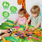 Taika Zoo Animals Felt Story Board Set, 43x28 inch Animals Flannel Board, 41Pcs Jungle Animals Toys, Thicker Felt Board, Prescho