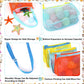 MARFOREVER 3 Pack Beach Toys Mesh Beach Bag Seashell Bag Sand Toy Shell Collecting for Holding Shells Swimming Pool Storage with