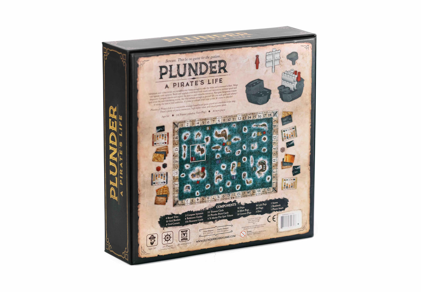Lost Boy Entertainment Plunder Board Game - Family Strategy Game for 2-6 Players, Ages 10+, Multicolor, Cardboard, Model KCS01