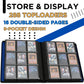 enhanced Top Loader Binder for 288 Cards - 9 Pocket Double Sided Easy Flip Pages - Zipper-Enclosed Ringless Toploader Binder (Scratch Resistant  Blue & Black Interior  2-Pack 288 Cards)