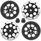 4Pack HIRCQOO Metal 1.9 inch Beadlock Wheel Rim 4pcs Wheel Hub Fit 1.9 Tires Compatible with Axial SCX10 90046 AXI03007 Redcat G