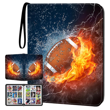 HESPLUS Football Card Binder Compatible with Football Card  Baseball Card  Trading Card  MTG and Other TCG  Fits 900 Cards with 50 Removable Pages  Card Holder Collector for Standard Size Card