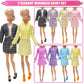 Barwa 11 Pcs Doll Clothes 4 Sets Elegant Business Skirt Vest Set Fashion Top And Pants Long Sleeved Coat Office Style Casual For