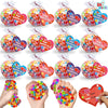 Easter Basket Stuffers,24 Pack Fidget Stress Balls With Cards Heart Stress Relief Toys Squeeze Balls For Kids Boys Girls Classroom Exchange School Prize And Easter Party Favors Gifts