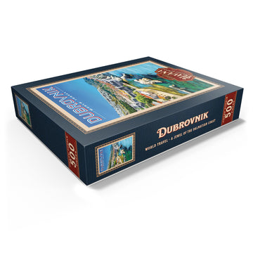 Mypuzzle Dubrovnik, Croatia - A Jewel Of The Dalmatian Coast, Vintage Travel Poster - Premium 500 Piece Jigsaw Puzzle For Adults
