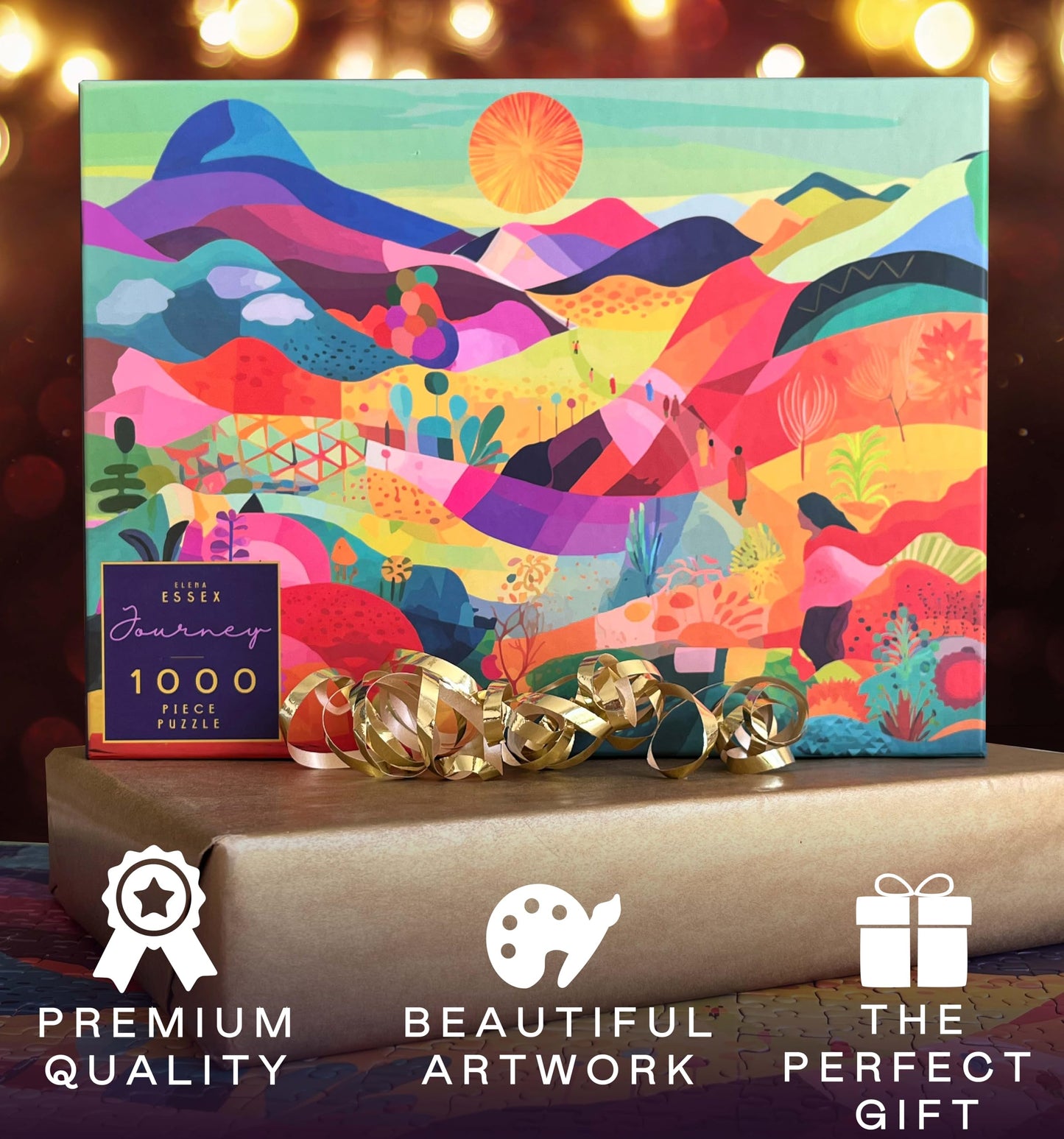 Elena Essex Jigsaw Puzzles - Journey | Puzzle 1000 Pieces | Puzzles For Adults 1000 Pieces | Colorful Cool Abstract Art Puzzle | Puzzles Size 28X20 Inches