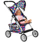 Baby Doll Stroller Gift for Kids, Toy Doll Stroller with Adjustable Canopy & Storage Basket Push Baby Stroller for Dolls Foldabl