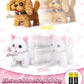 2 Plush Pets Cat & Dog, 36-Piece Vet Doctor Kit for Kids - Toddler Veterinarian Playset with Costume, Doctor and Dental Tools -