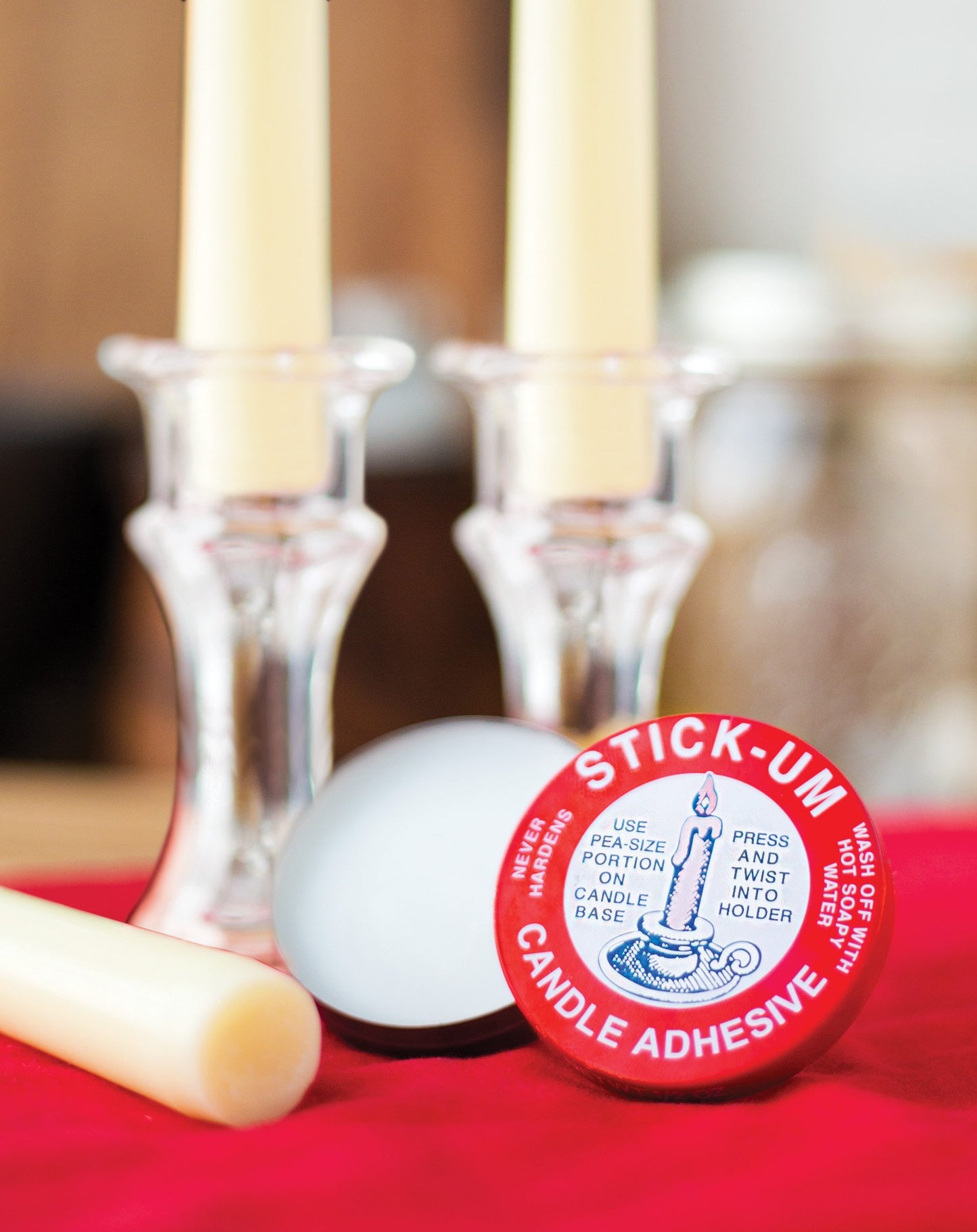 Fox Run Candle Adhesive, 0.5-Ounce Wax Stick-Um, White - Model 3100, 1 Pack