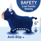iPlay, iLearn Bouncy Pals Bull Hopping Horse - Plush Inflatable Ride-On Toy, Medium, Blue, Model 850006959389, Perfect for Kids 18 Months to 5