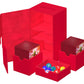 Ultimate Guard Twin Flip'N'Tray 200+, Deck Case For 200 Double-Sleeved Tcg Cards + Dice Tray, Red, Independent Magnetic Closure & Microfiber Inner Lining