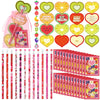 Marspark 24 Sets Valentines Day Gift for Student Including Pencils, Fruit Shaped Erasers, Cards and Organza Bags, Valentines Cl