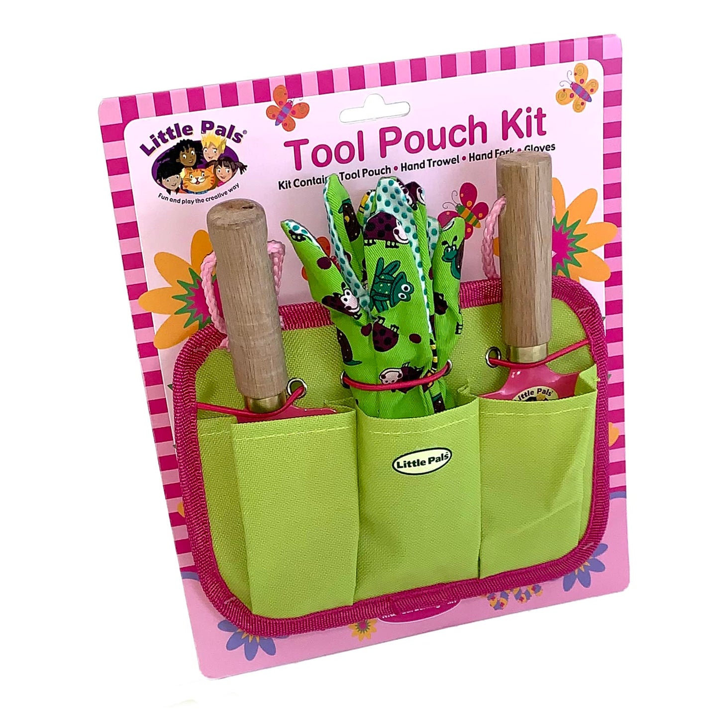 Tierra Garden 7-Lp463 Little Pals Kids Tool Pouch Kit, Pink