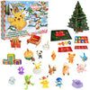 Pokemon Holiday Advent Calendar for Kids  24 Piece Gift Playset - Set Includes Pikachu  Eevee  Jigglypuff and More - 16 Toy Character Figures & 8 Christmas Accessories - Ages 4+