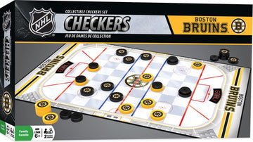 MasterPieces NHL Boston Bruins Checkers, Gray, Small, Multi, One Size (41485),13 x 21