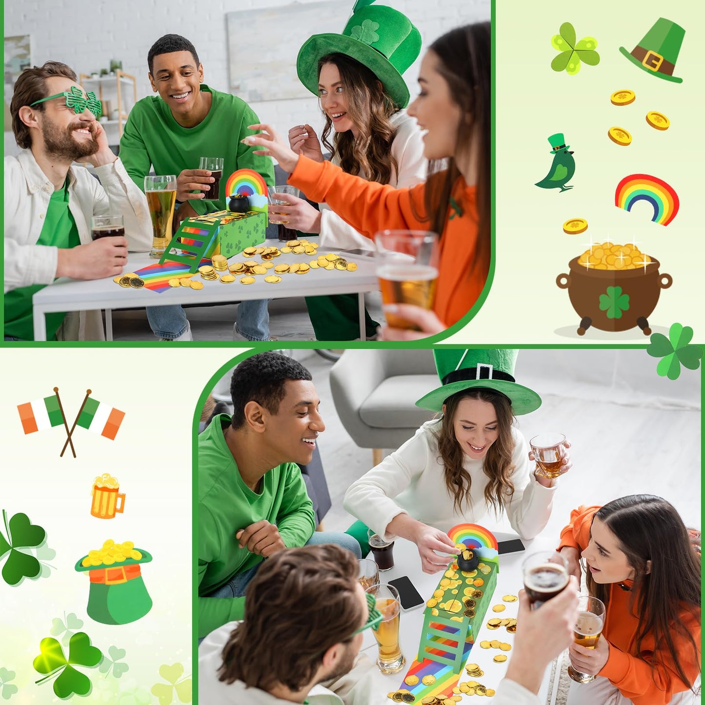 Halloscume 116pcs DIY Leprechaun Trap Kit St Patricks Day Decorations DIY to Catch a Leprechaun Trap Craft Set Rainbow Irish Th